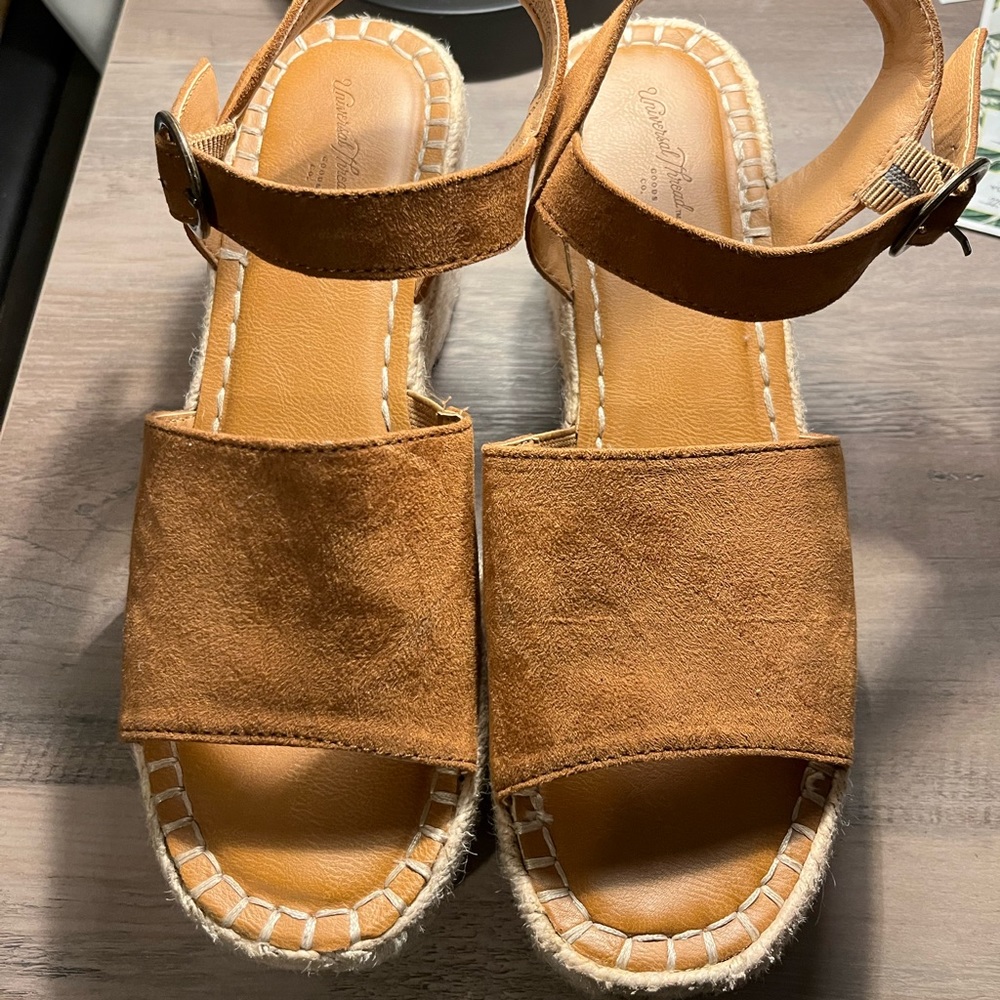 Brown platform shoes